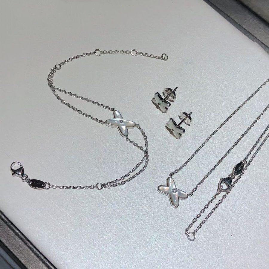 [Lunabriance]JEUX BRACELET WHITE MOP SILVER 1 DIAMOND