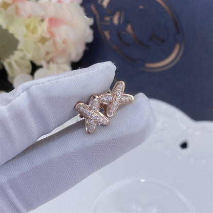 [Lunabriance]JEUX DE PINK GOLD DIAMOND EARRINGS