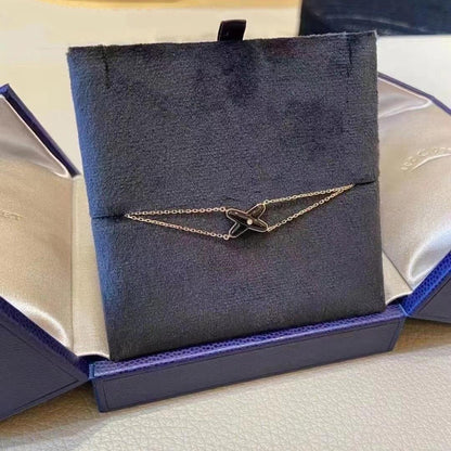 [Lunabriance]JEUX BRACELET ONYX PINK GOLD 1 DIAMOND