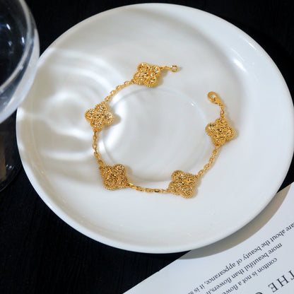 [Lunabriance]CLOVER 5 MOTIFS BRONZING BRACELET