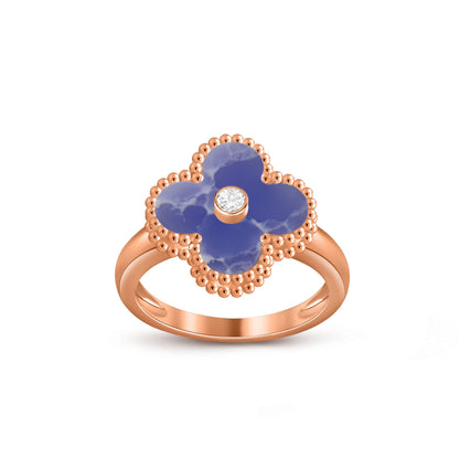 [Luna Brilliance]CLOVER DIAMOND RING ROSE GOLD COLLECTION