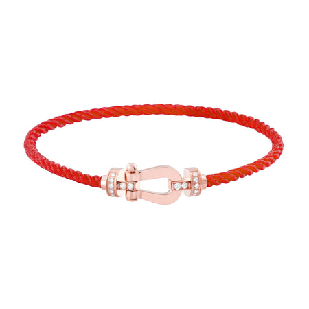 [Luna Brilliance]FORCE 10 HALF DIAMOND PINK GOLD RED CORDERI LARGE AND MEDIUM MODEL