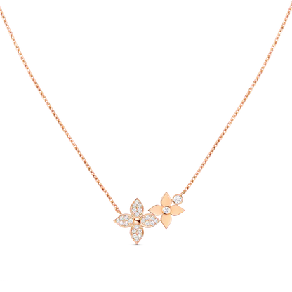 [Lunabriance]STAR BLOSSOM NECKLACE PINK GOLD DIAMONDS