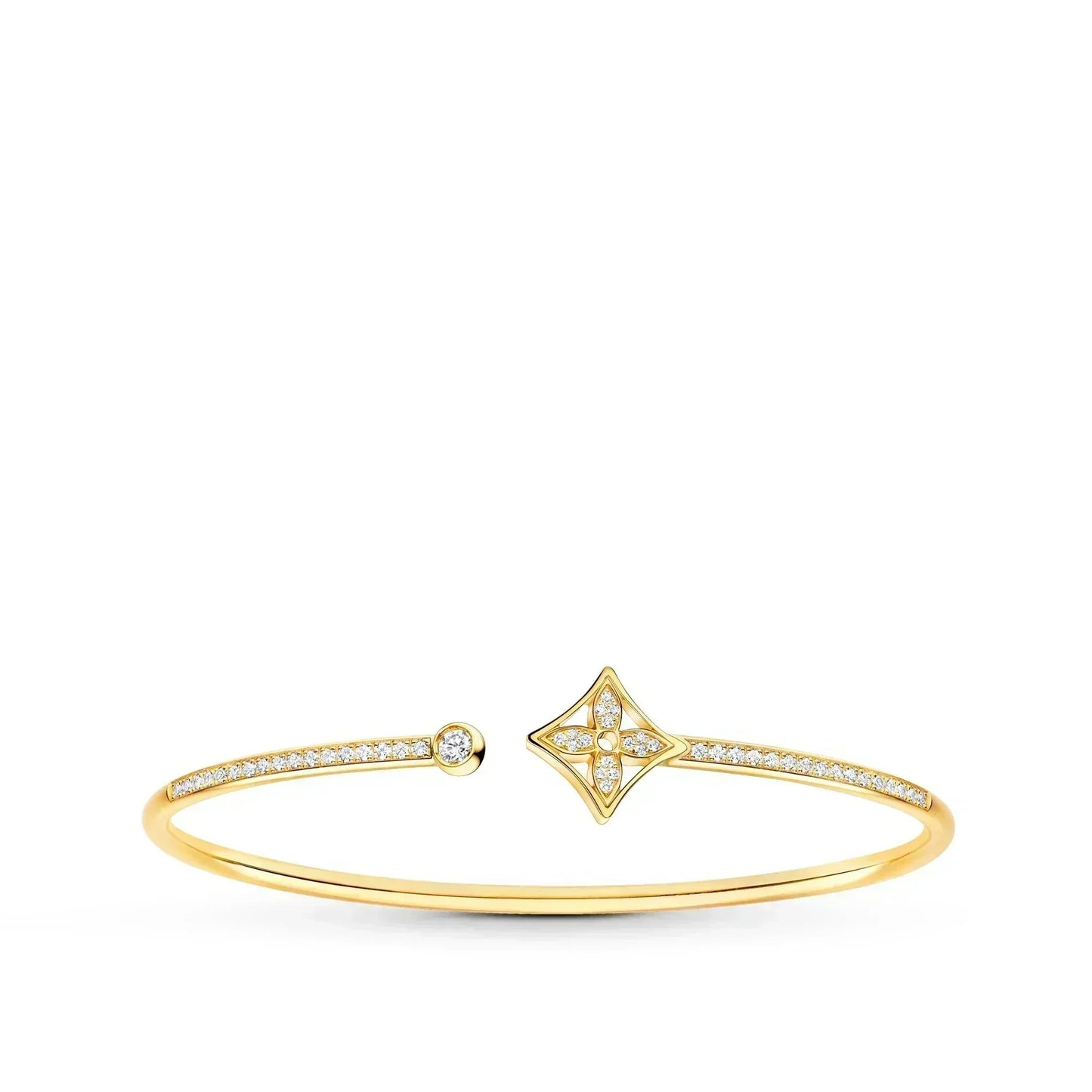 [Lunabriance]IDYLLE GOLD OPEN BRACELET DIAMOND PAVED