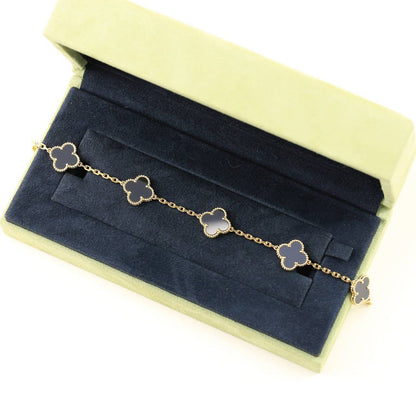 [Lunabriance]CLOVER  5 MOTIFS BLACK ONYX BRACELET