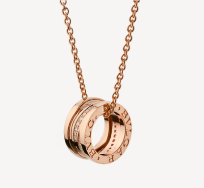 [Luna Brilliance]ZERO 1 PINK GOLD DIAMOND NECKLACE