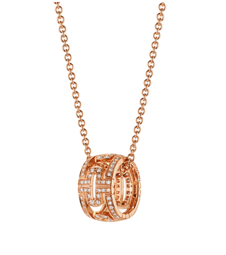 [Luna Brilliance]PARENTESI NECKLACE PINK GOLD DIAMOND
