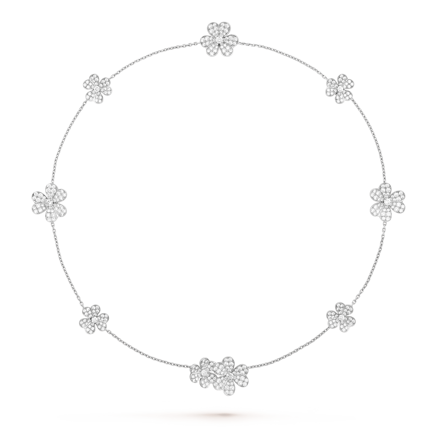 [Lunabriance]FRIVOLE SILVER 9 FLOWERS NECKLACE