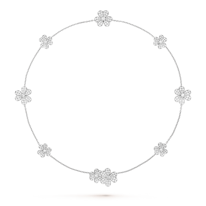 [Lunabriance]FRIVOLE SILVER 9 FLOWERS NECKLACE