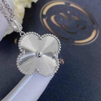 [Lunabriance]CLOVER 25MM SILVER BIG CLOVER NECKLACE