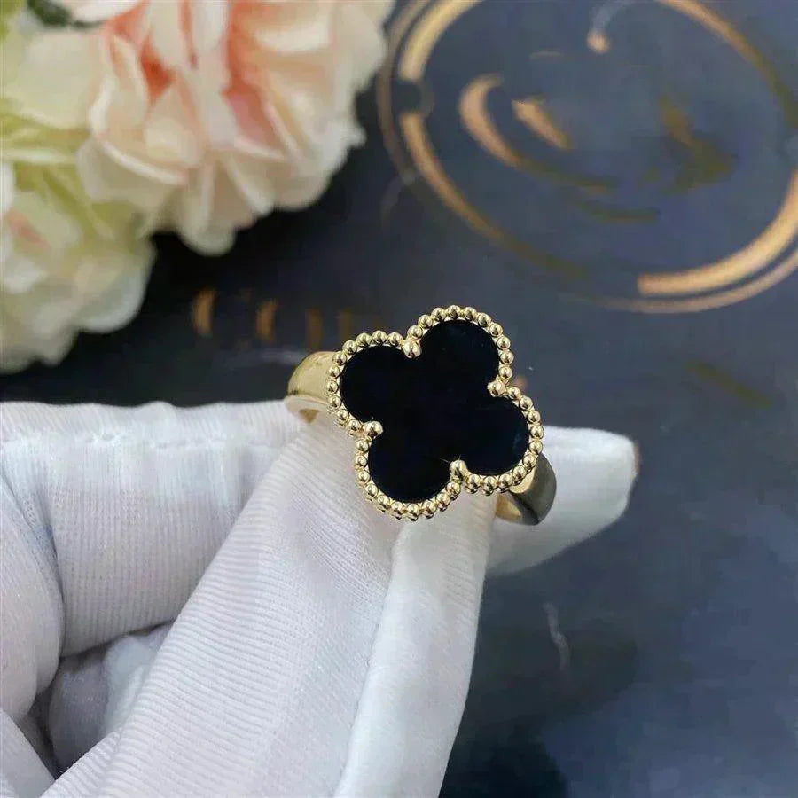 [Lunabriance]CLOVER ONYX RING