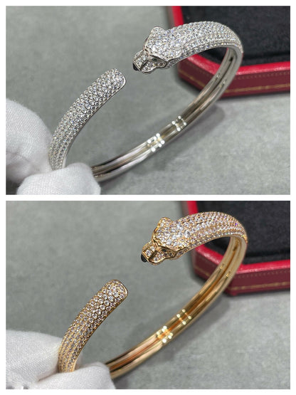 [Lunabriance]PANTHERE FULL DIAMOND OPEN BRACELET