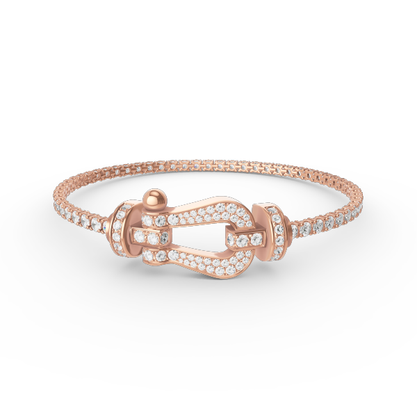 [Lunabriance]FORCE  LARGE HORSESHOE FULL DIAMOND TENNIS BRACELET