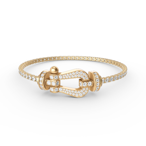 [Lunabriance]FORCE  LARGE HORSESHOE FULL DIAMOND TENNIS BRACELET