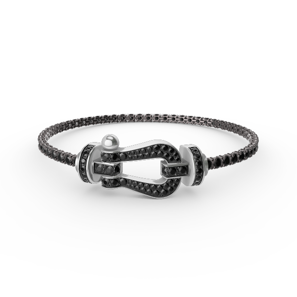 [Lunabriance]FORCE  LARGE HORSESHOE FULL DIAMOND TENNIS BRACELET